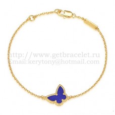 Гривна Van Cleef Arpels Sweet Alhambra Butterfly от жълто злато с лапис и седеф