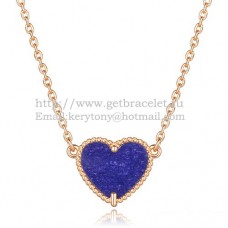 Висулка Van Cleef Arpels Sweet Alhambra Heart от розово злато с лапис и седеф