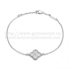 Гривна Van Cleef Arpels Alhambra от бяло злато