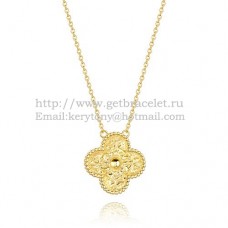 Висулка Van Cleef Arpels Alhambra от жълто злато с кръгли диаманти