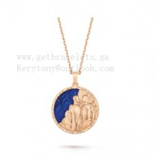 Дълга огърлица Van Cleef Arpels Zodiaque Geminorum Rose Gold Lapis Lazuli