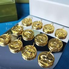Медал Van Cleef Arpels Zodiaque, жълто злато, месинг