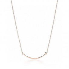 Колие Tiffany T Collection Smile Face от бяло злато / жълто злато / имитация на розово злато