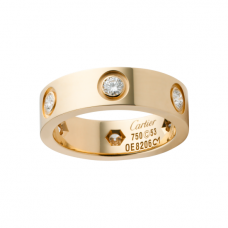 Пръстен Cartier Love от розово злато с 6 диаманта