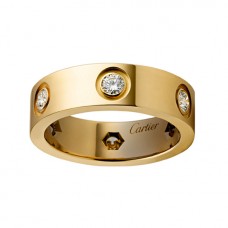 Пръстен Cartier Love от жълто злато с 6 диаманта
